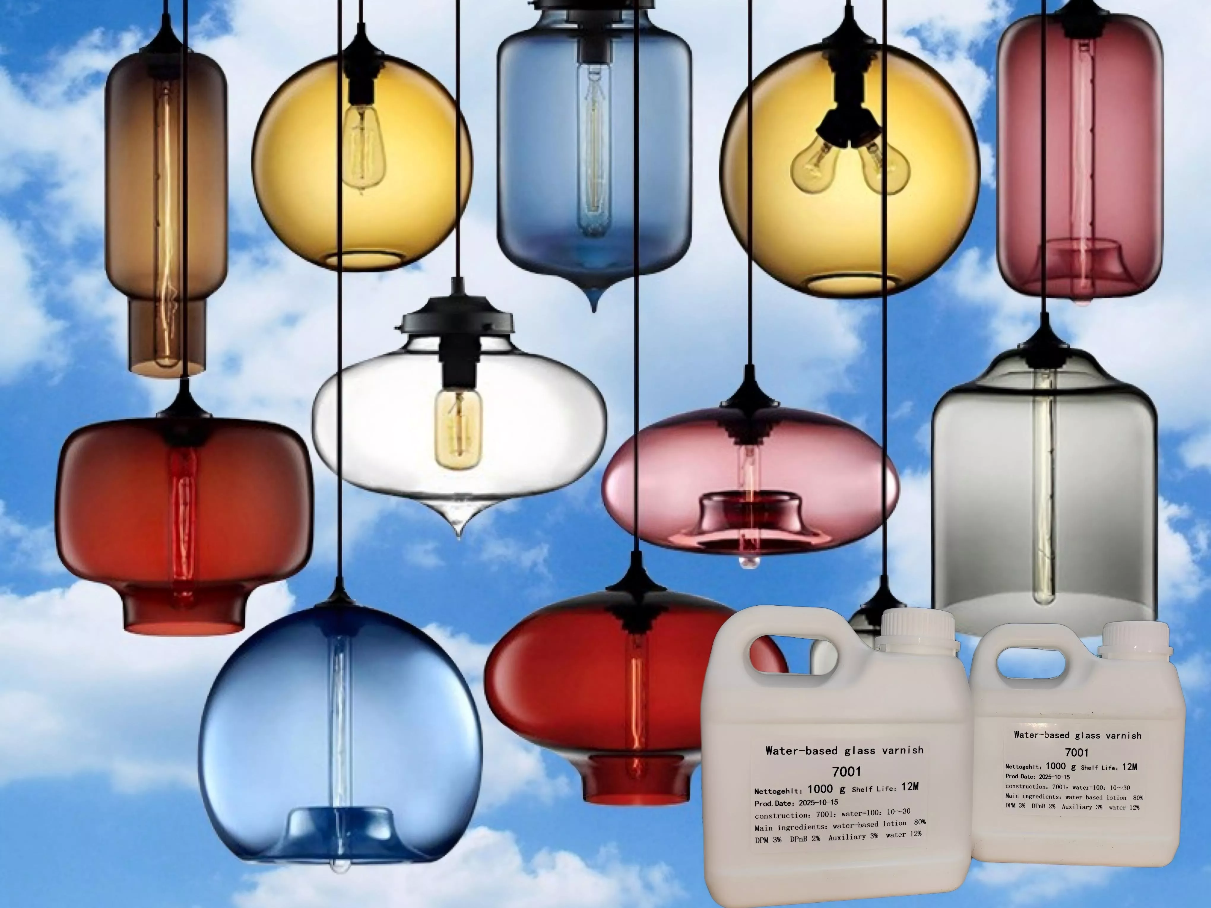 Water-based self-drying glass paint