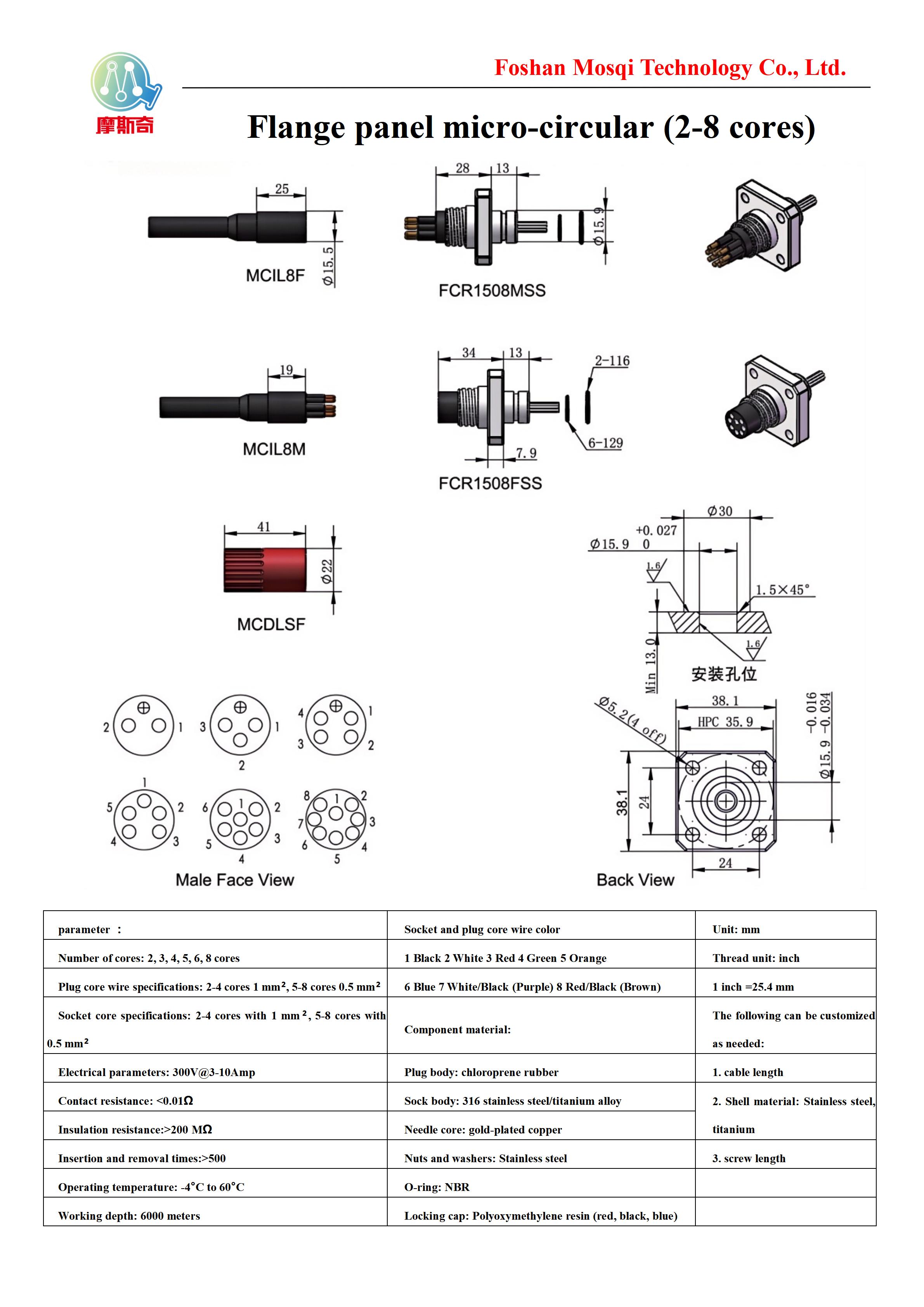法兰面板微小圆行系列（2~8芯)(Flange panel micro-circular (2-8 cores)）_01